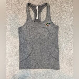 Lululemon Athletica UF Florida Gators Swiftly Heather Gray Tank Top, size 8